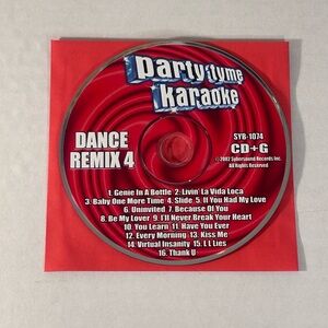 Party Tyme Karaoke: Dance Remix 4 CD+G Disc Tested Pre-Owned